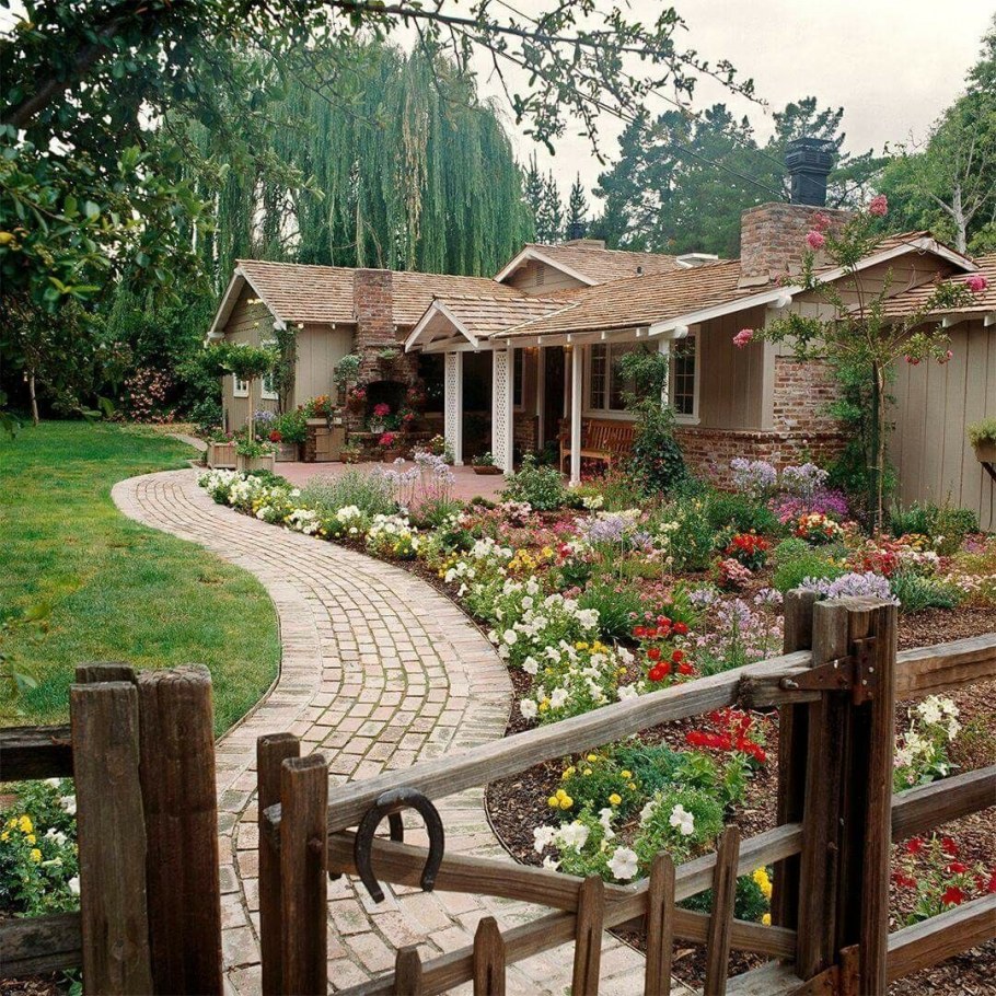 Сад в стиле Кантри деревенский уют