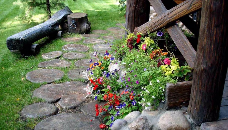 Ландшафтный стиль Кантри деревенский