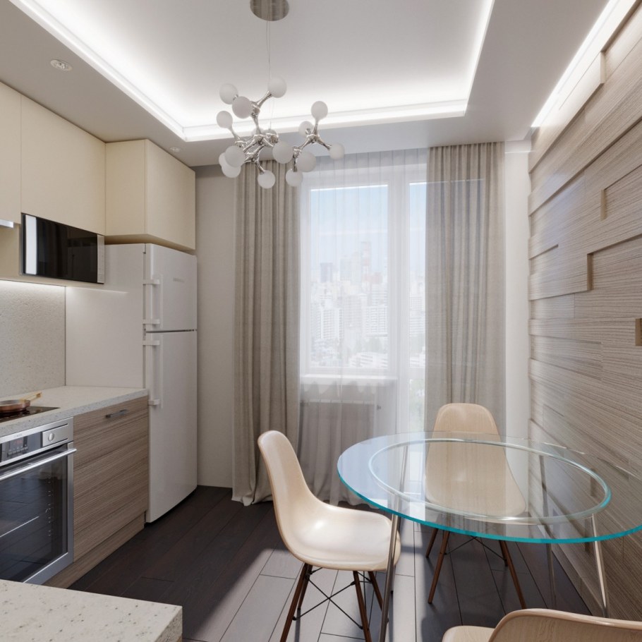 Интерьер кухни Скандинавский стиль 9м2