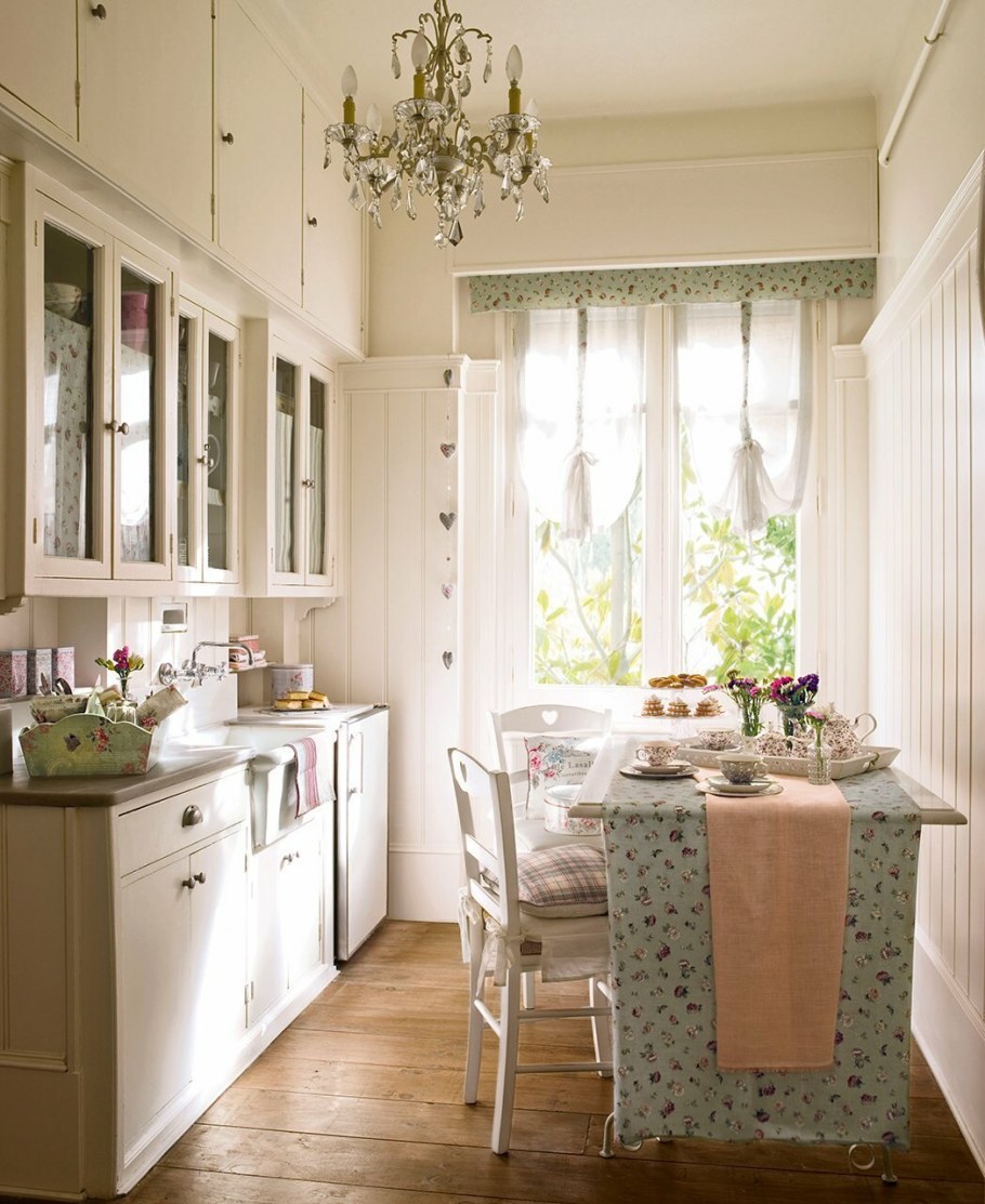 Кухня 10кв.м. с балконом в стиле Прованс