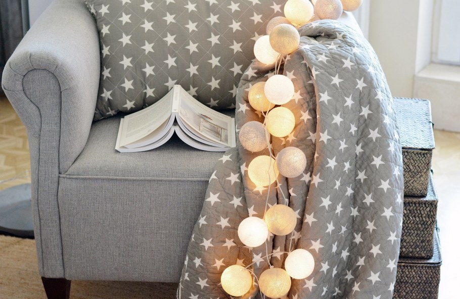 Хлопковая гирлянда в интерьере