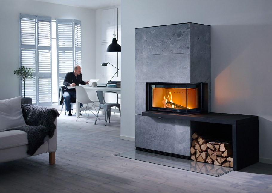 Камин в современном интерьере