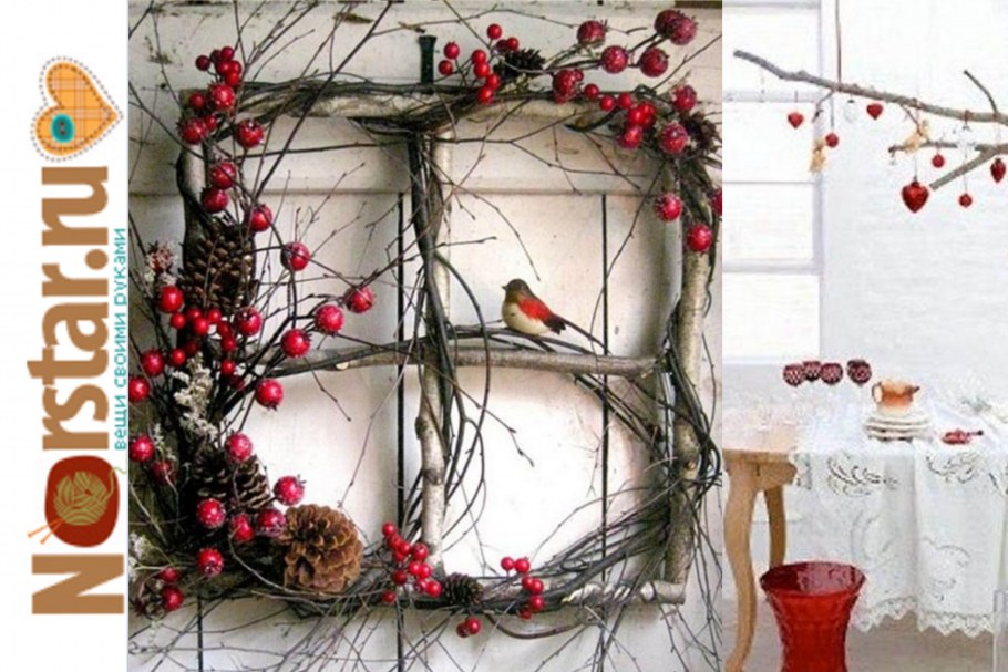 Украшения из шишек