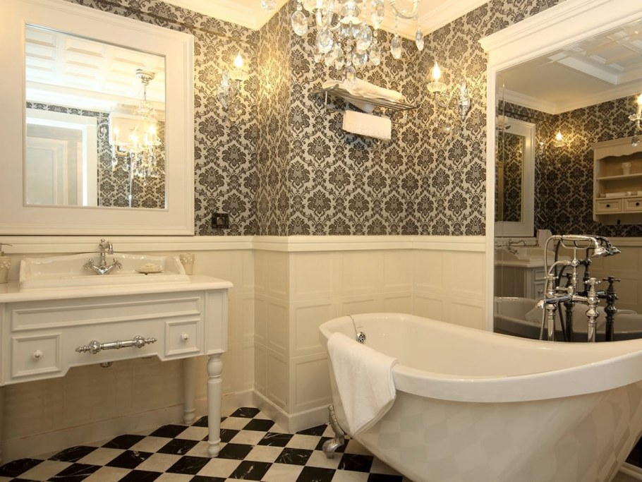 Плитка в ванную в классическом стиле