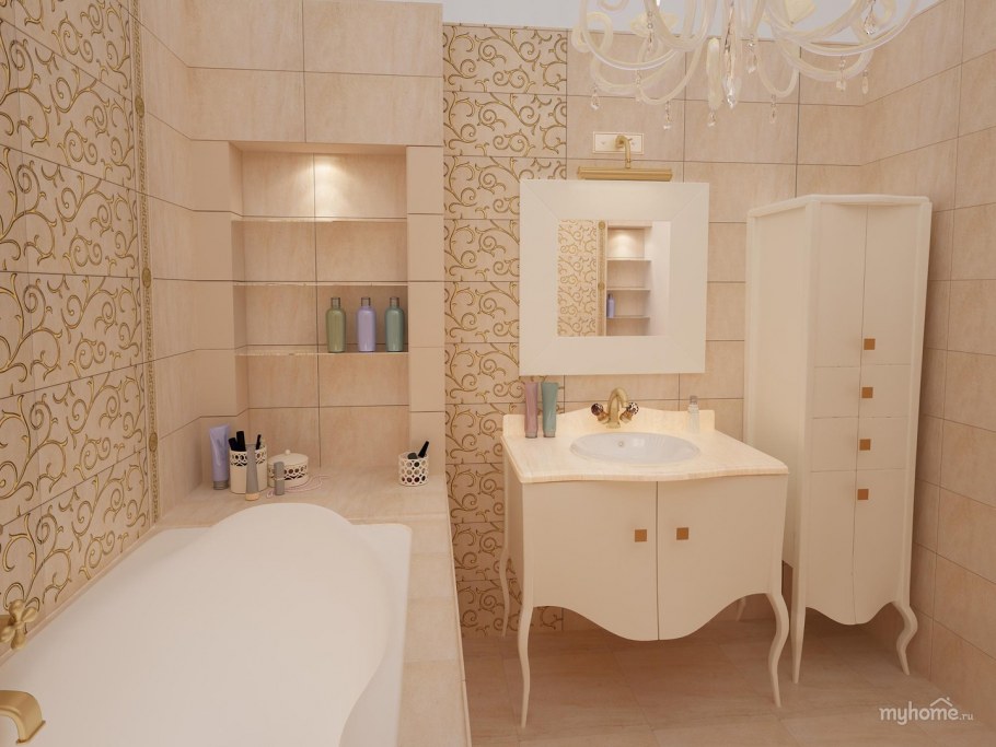 Метлахская плитка в классическом интерьере