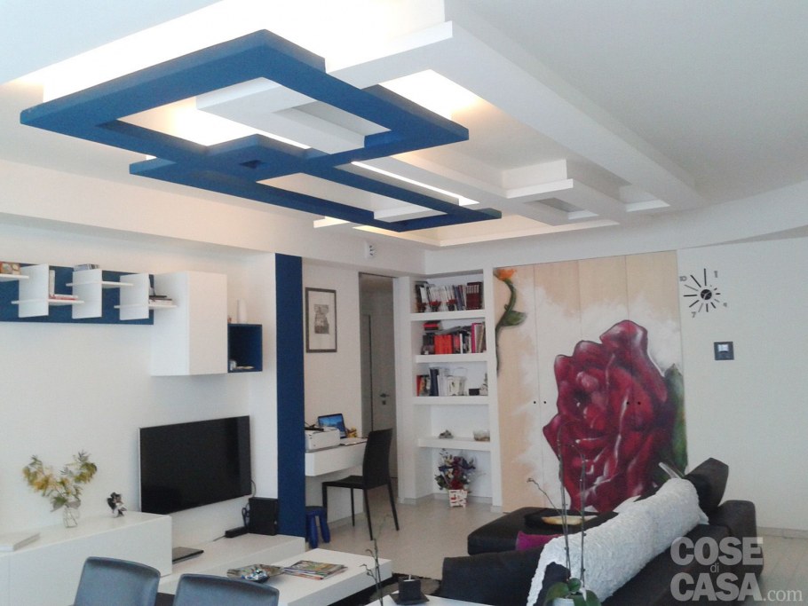 Потолок гипсокартон в стиле хайтек