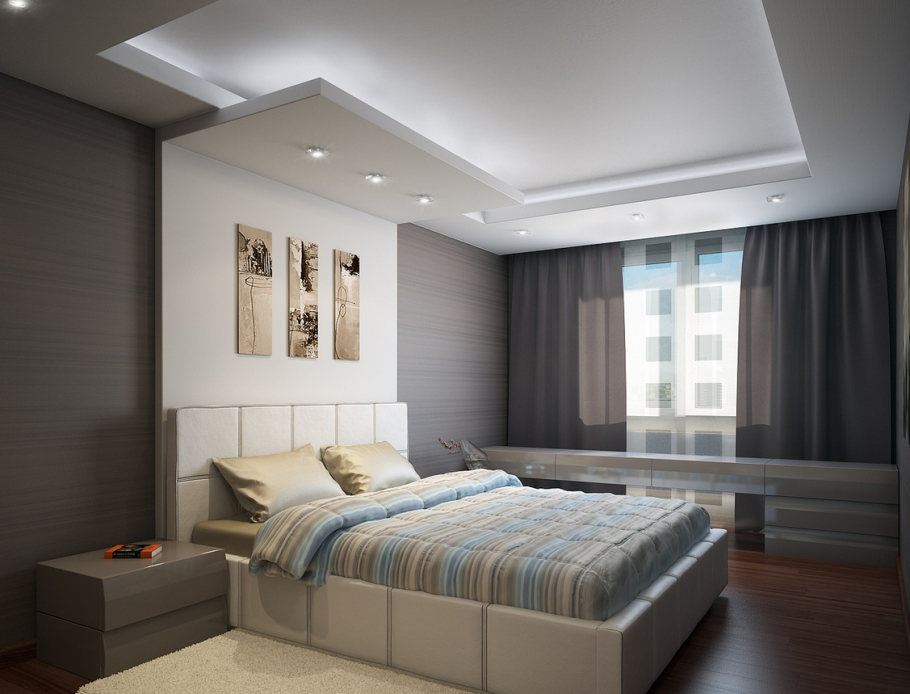 Потолок в спальне