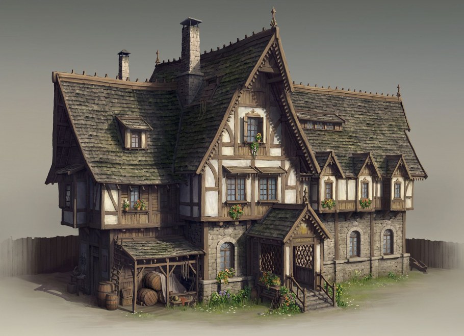 Стиль Тюдор (Tudor Revival Cottage)