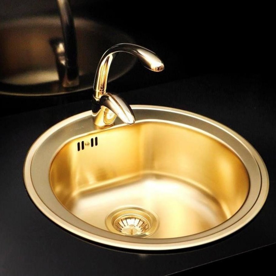 Смеситель и мойка Zorg бронза