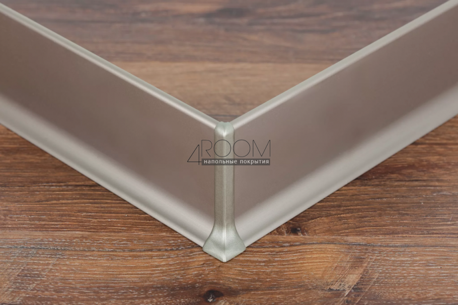 Плинтус алюминиевый анод.серебро APL 60