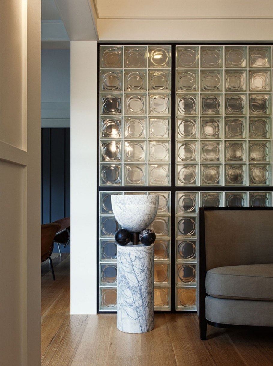 Идея перегородки с стеклоблоками