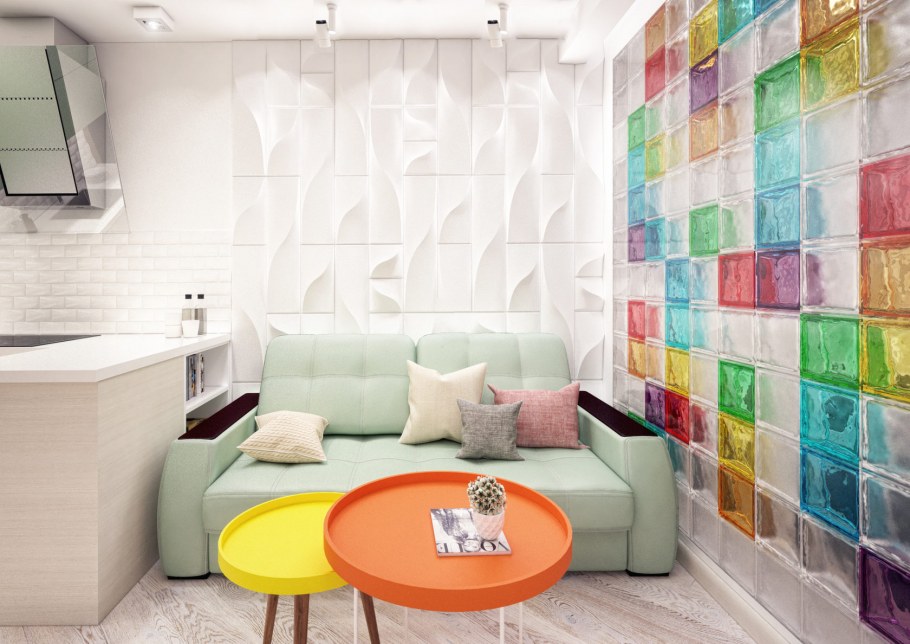 Стеклянные блоки в интерьере