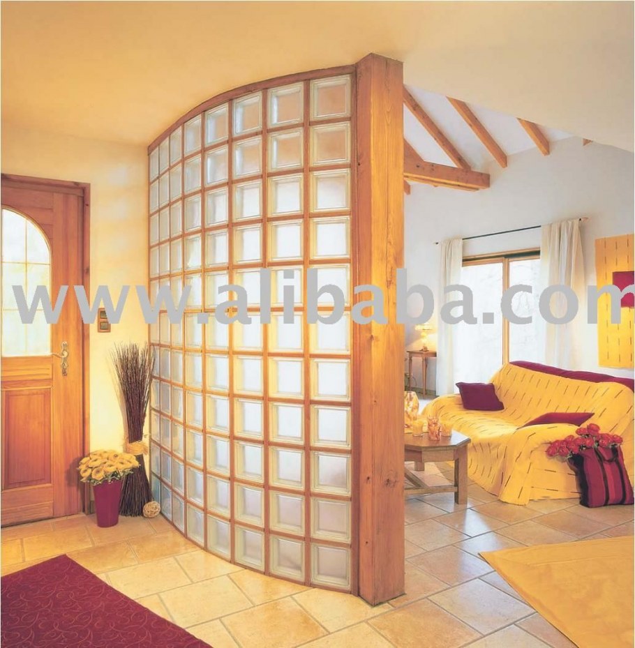 Стеклоблоки в интерьере