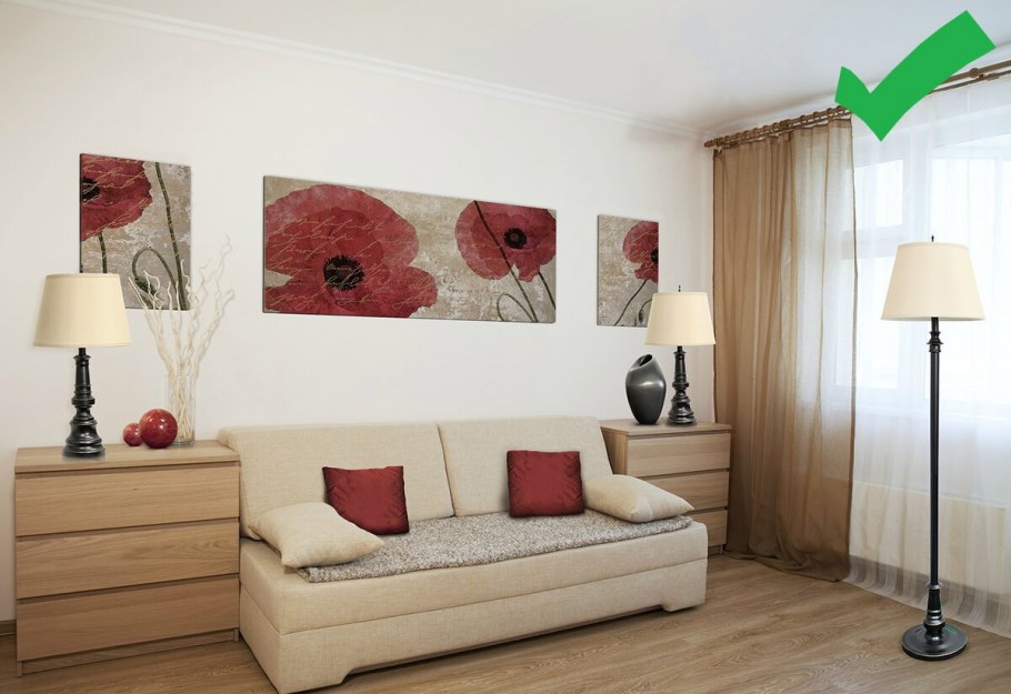 Квадратная гостиная 17м2 интерьер