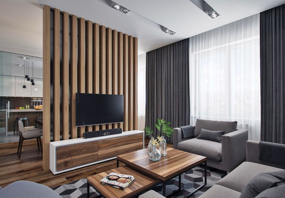 Вешалка из реек в прихожую