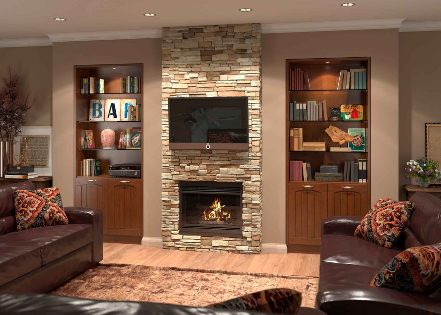 Стенка с камином