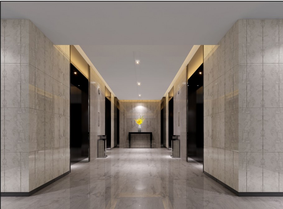 Керамогранит травертин интерьер Холл