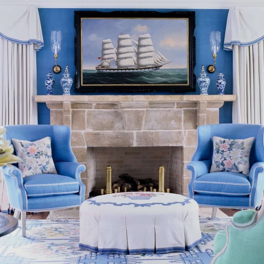 Интерьер в голубом цвете