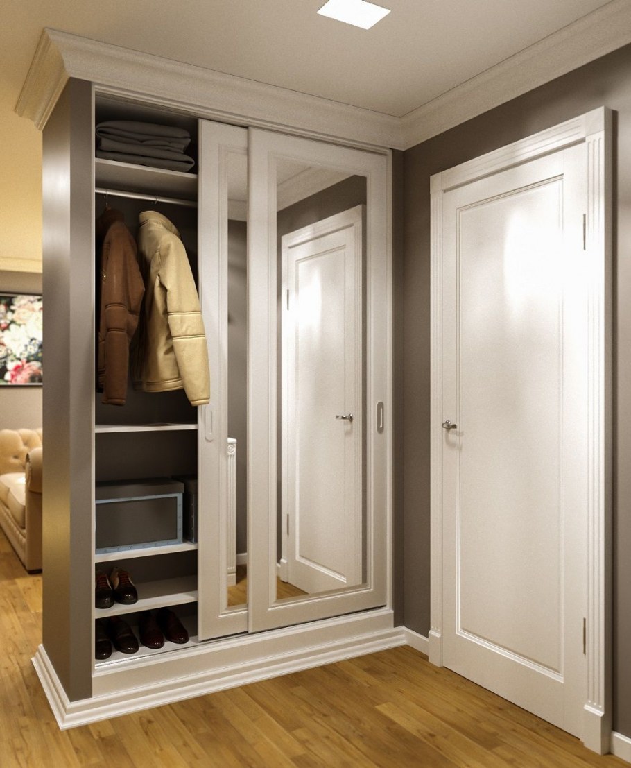 Шкаф купе для маленькой прихожей