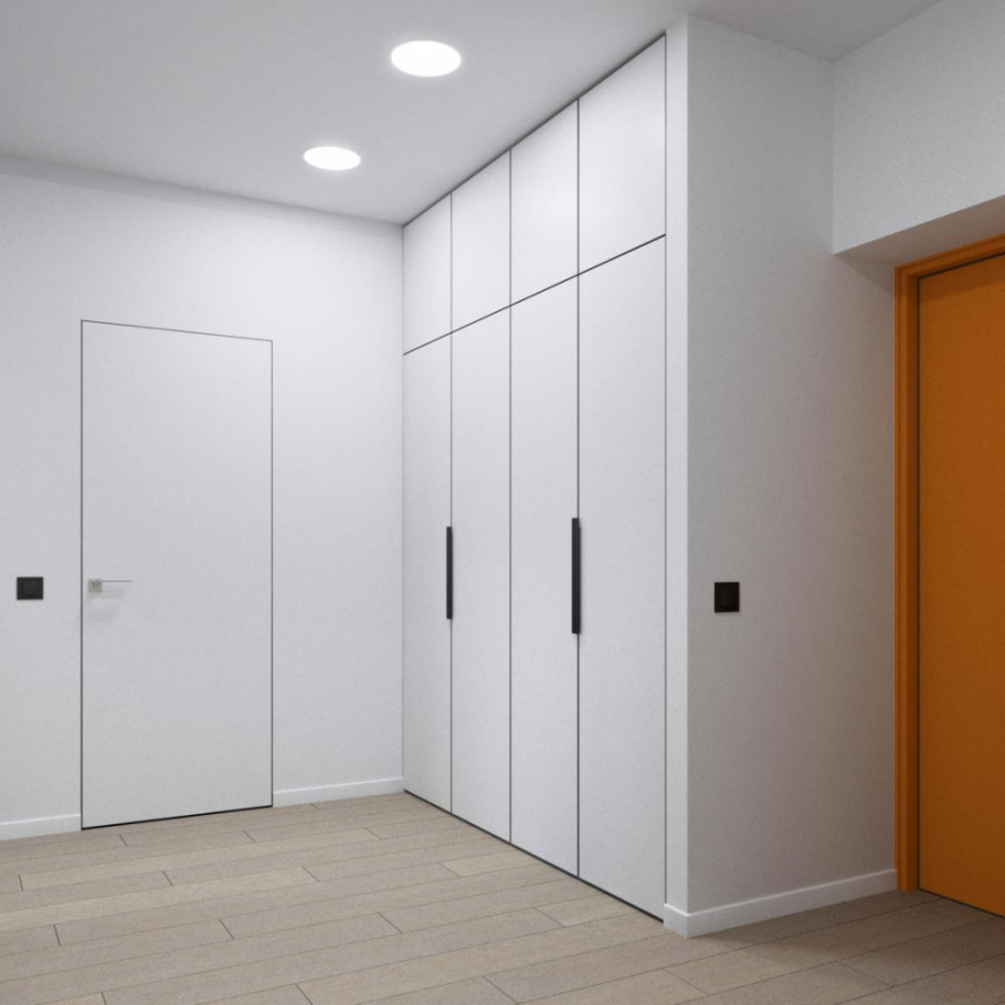 Шкаф в узкую длинную прихожую