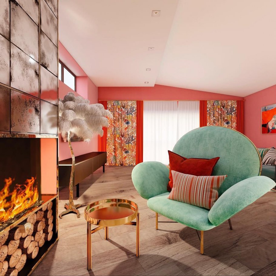 Яркий интерьер