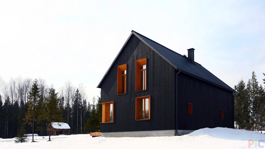 Черные дома в скандинавском стиле