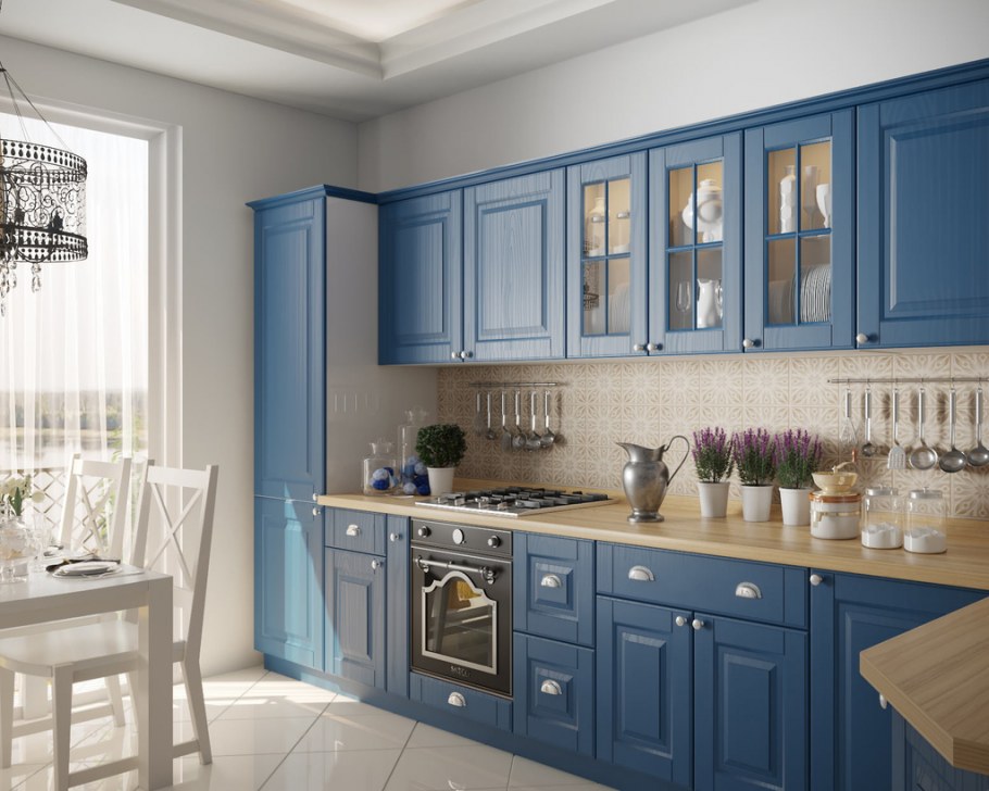 Синяя кухня икеа