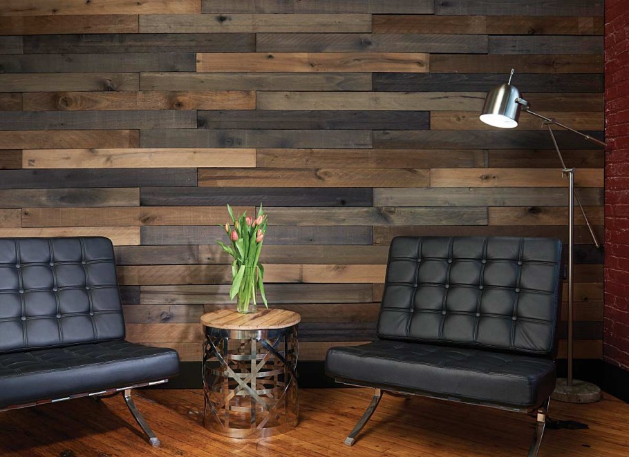 Отделка стен деревом