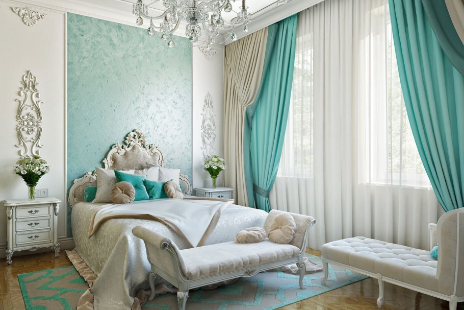 Детская для девочки в голубых тонах