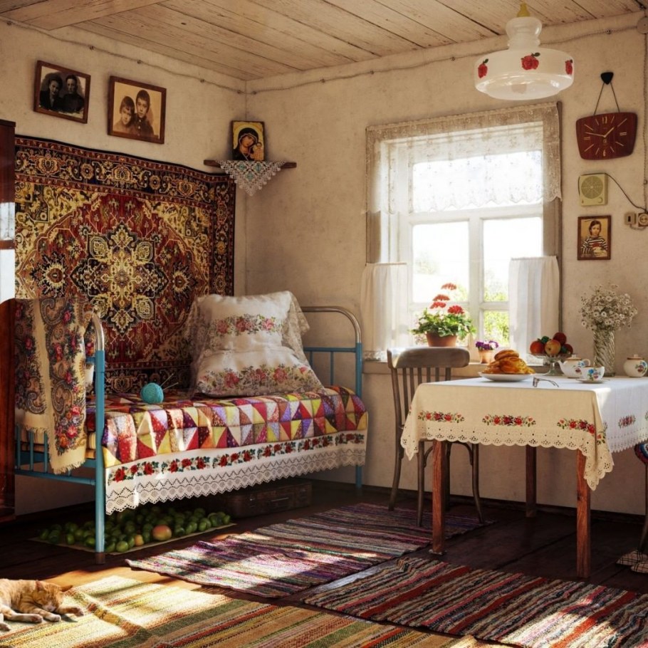 Комната в старинном стиле