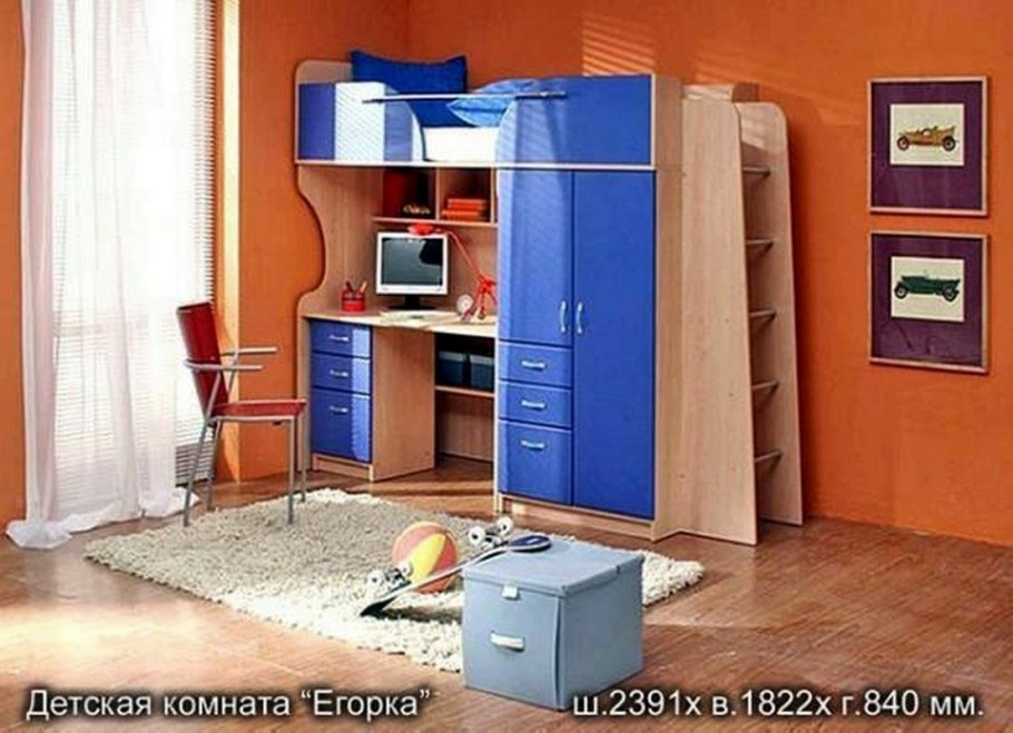 Детская стенка с кроватью трансформер