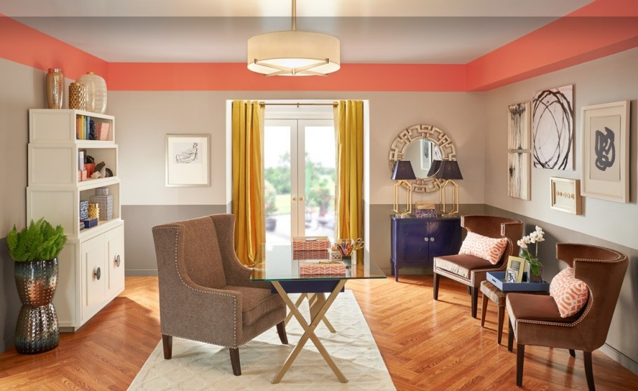 Интерьер в оранжевых тонах