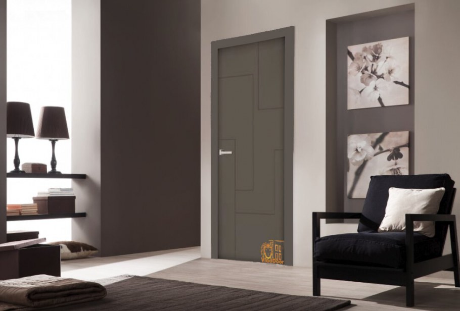 Двери венге в интерьере гостиной