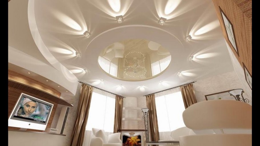 Потолок гипсокартон зал Евростиль