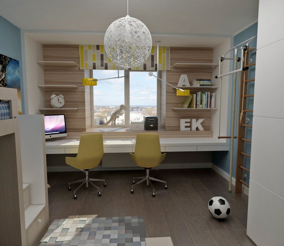 Комната школьника для девочки