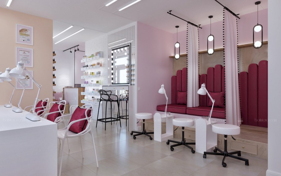 Интерьер студии маникюра