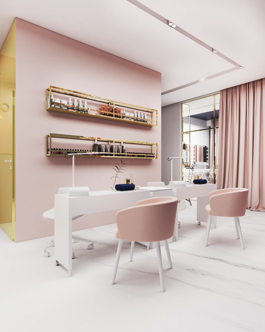 Интерьер салона маникюра
