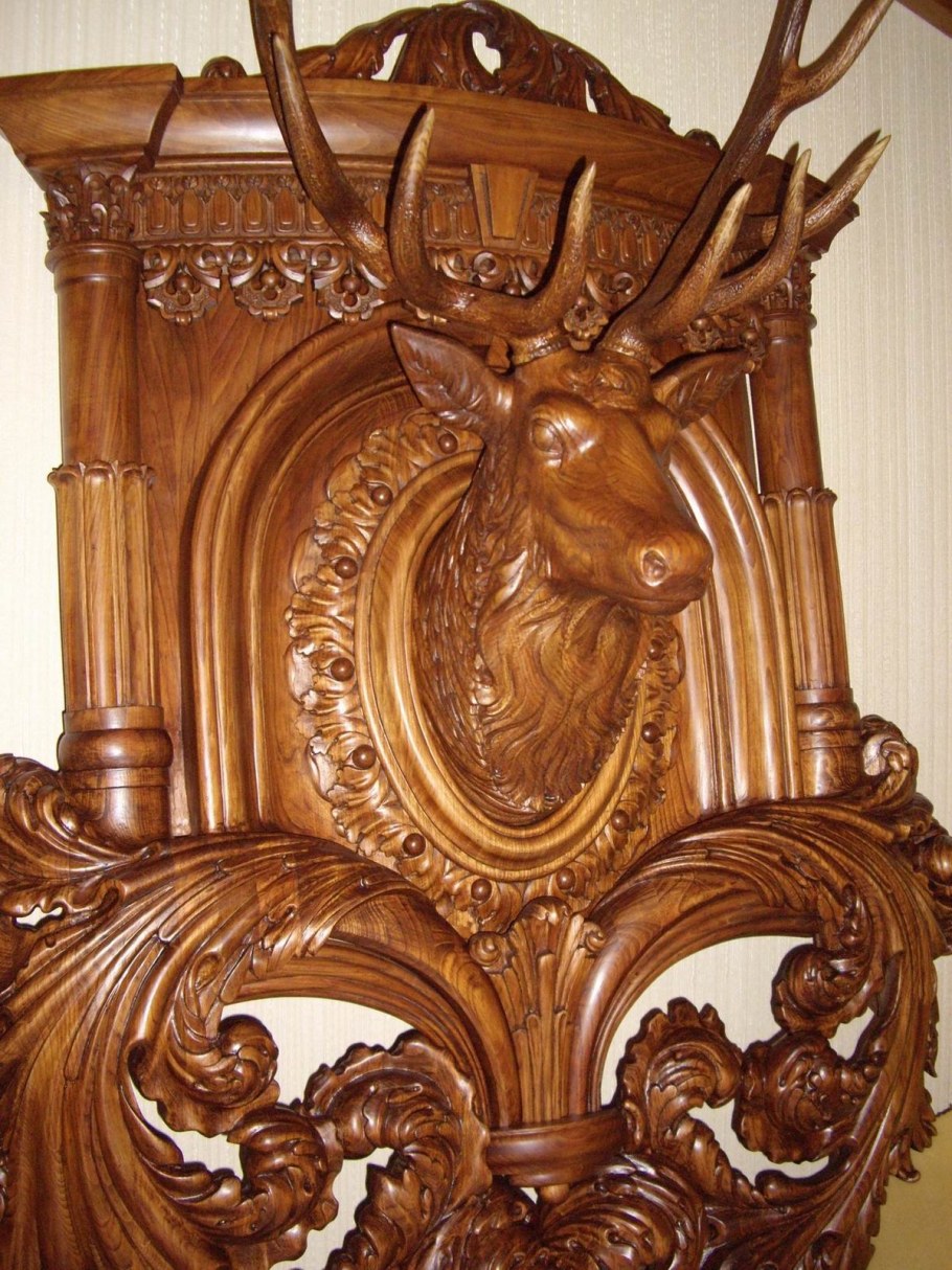 Резное дерево в интерьере