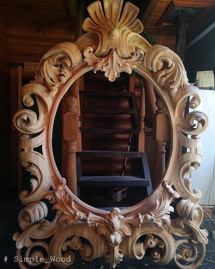 Резьба по дереву зеркальце