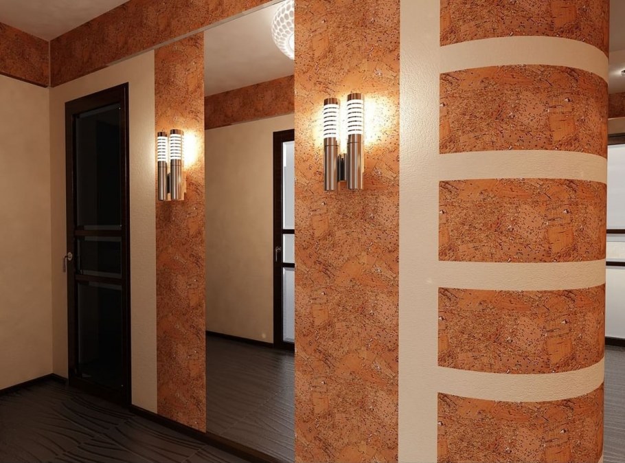 Синие добавки в серебряные жидкие обои