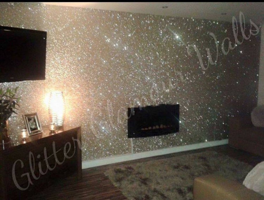 Жидкие стены с блестками