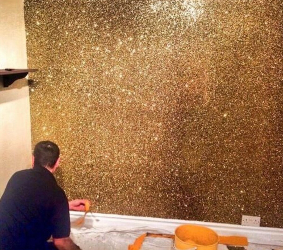 Лак с блестками для стен