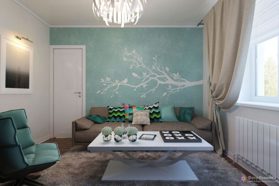 Комната в мятном цвете