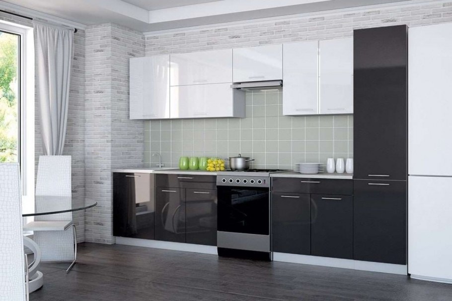 Кухонный гарнитур Техно белый глянец