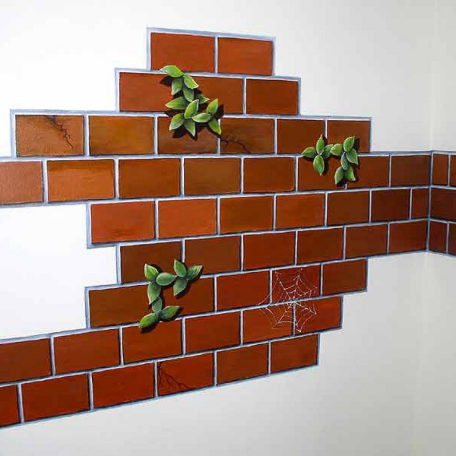 Декор кирпичики на стену