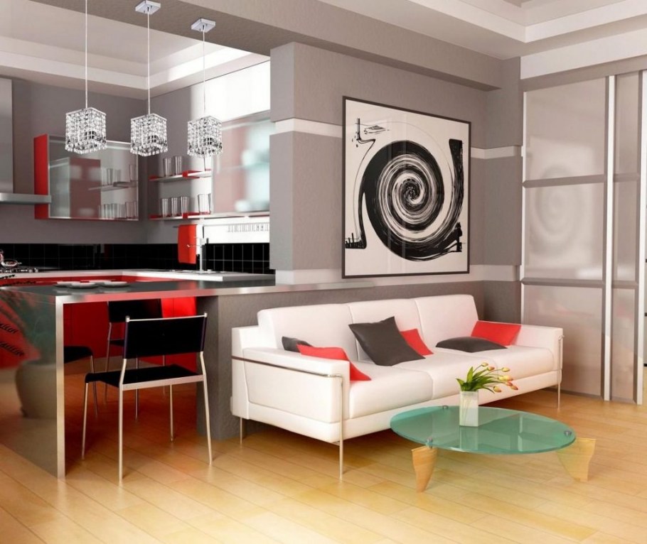 Кухня гостиная икеа 20м