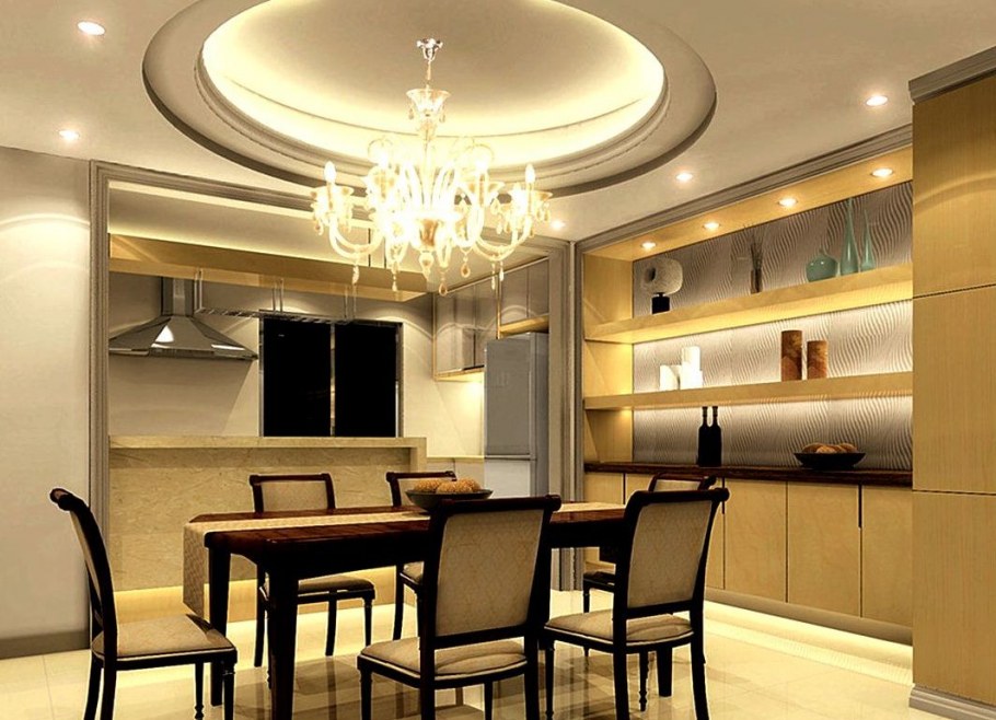 Гипсокартонные потолки на кухне