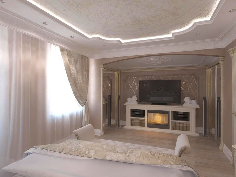 Красивые потолки с подсветкой из гипсокартона