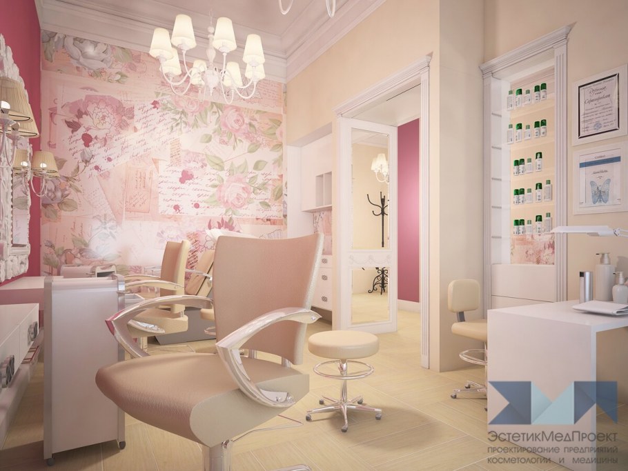 Зелень в интерьере салона