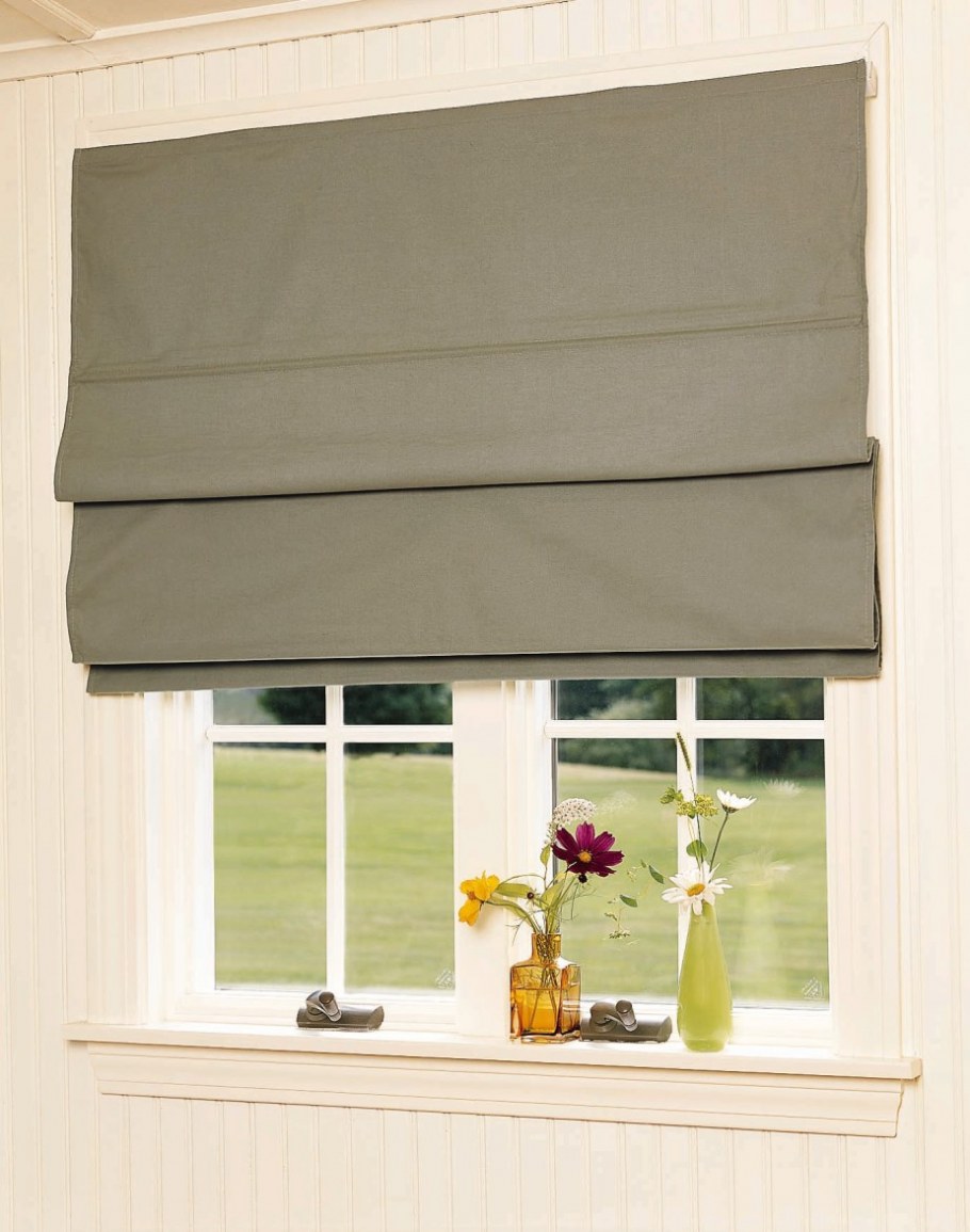 Римская штора на завязках